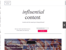 Tablet Screenshot of influentialcontent.com